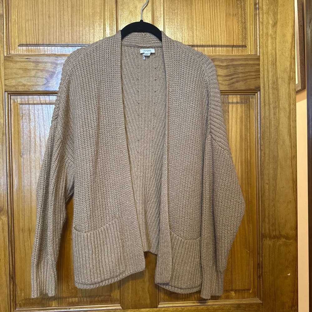 a.n.a Women's Brown Open-Front Cardigan